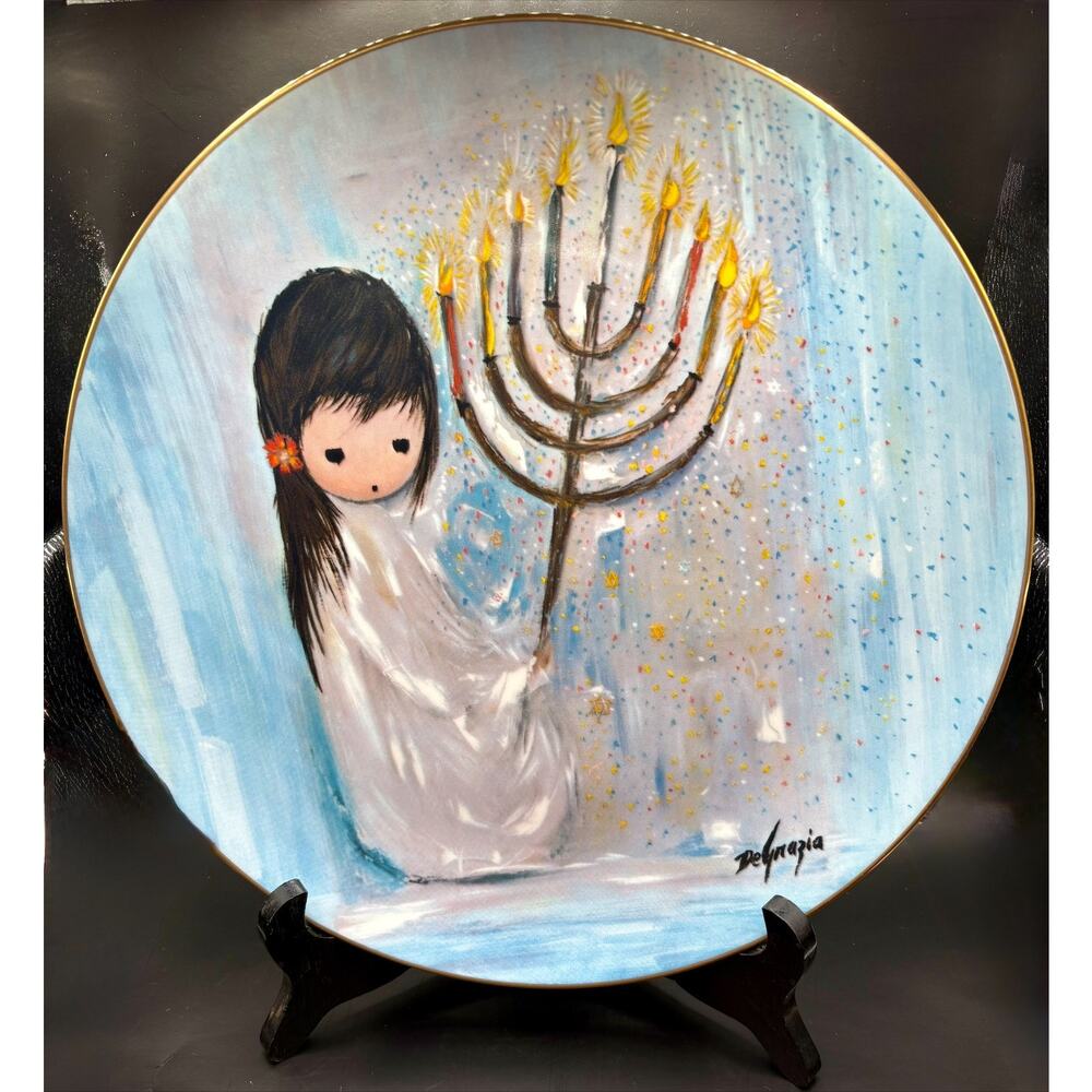 Vintage De Grazia "Fesitival of Lights" Plate, Autographed/Original 1976